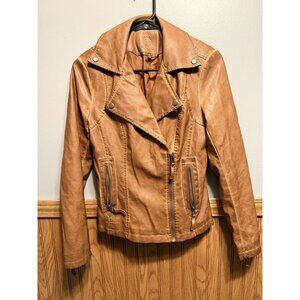NWOT Faux Leather Women’s Xtra Small Biker Jacket Zip Up